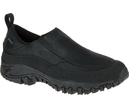 Black Merrell Shiver Moc 2 Waterproof Men's Slip On Shoes Canada | 16393M-2SB