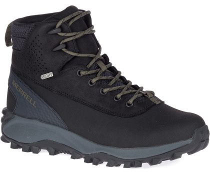 Black Merrell Thermo Kiruna Mid Shell Waterproof Men's Hiking Shoes Canada | 41495M-2HB