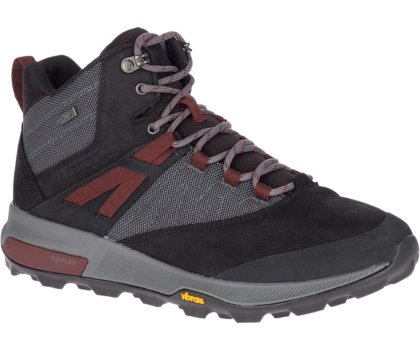 Black Merrell Zion Mid Waterproof Men's Hiking Shoes Canada | 40759M-2HB