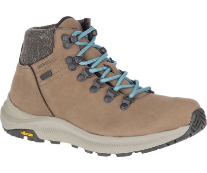 Brown Merrell Ontario Mid Waterproof Women's Hiking Shoes Canada | 35912W-1HB