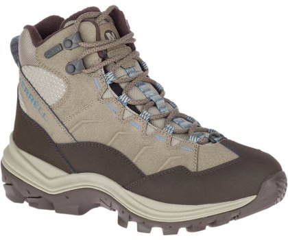 Brown Merrell Thermo Chill Mid Waterproof Women's Hiking Shoes Canada | 32358W-1HB