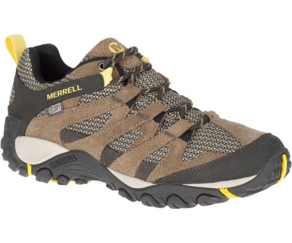 Brown / Yellow Merrell Alverstone Waterproof Women's Hiking Shoes Canada | 35666W-1HB