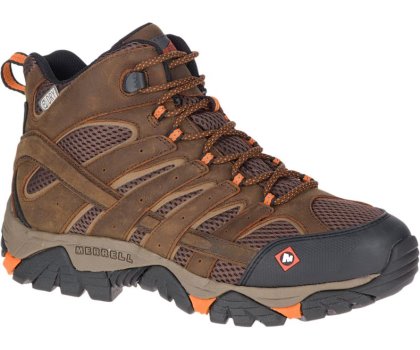 Chocolate Merrell Moab Vertex Mid Waterproof SR Work Boot Men's Work Boots Canada | 38744M-2WC