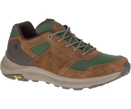 Green / Brown Merrell Ontario 85 Men's Hiking Shoes Canada | 39221M-2HG