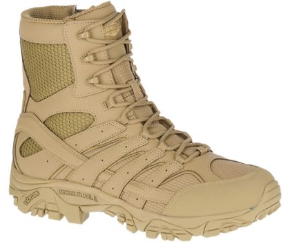 Khaki Merrell Moab 2 8" Tactical Boot Men's Work Boots Canada | 34543M-2WK