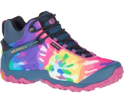 Multicolor Merrell Chameleon 7 Storm Mid Tie-Dye GORE -TEX® Women's Hiking Shoes Canada | 41356W-1HM