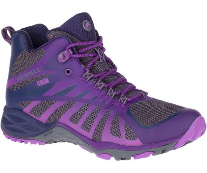 Purple Merrell Siren Edge Q2 Mid Waterproof Women's Hiking Shoes Canada | 34609W-1HP